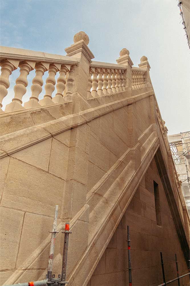 Photographie du chantier de l'Eglise de la Sainte Trinité à Paris
