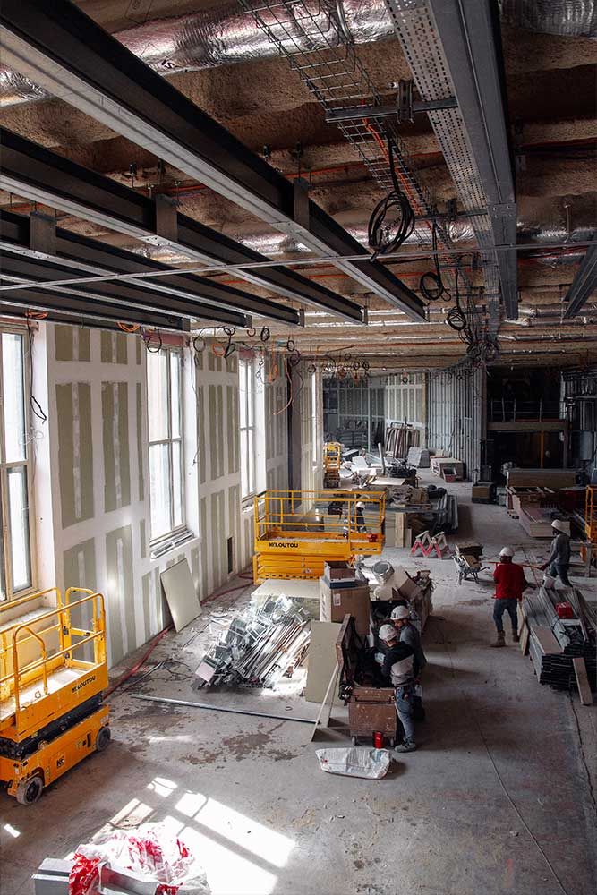 Photographie du chantier du Musée National de la Marine à Paris