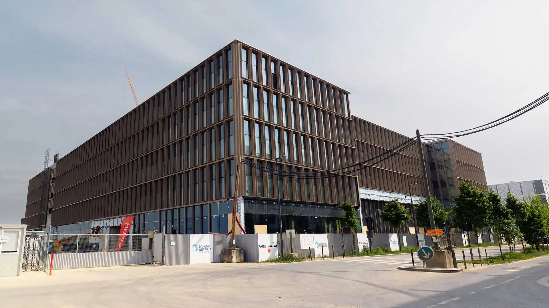 Photographie du chantier du bâtiment In'Cube à Gif-sur-Yvette