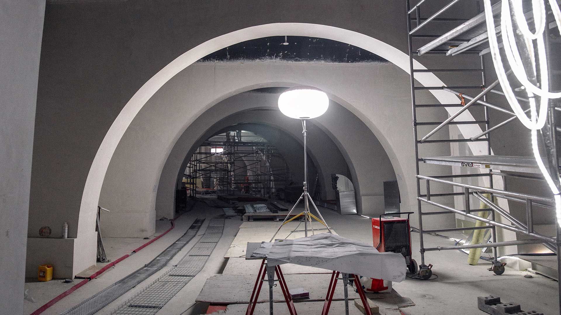 Photographie du chantier du Musée National de la Marine à Paris