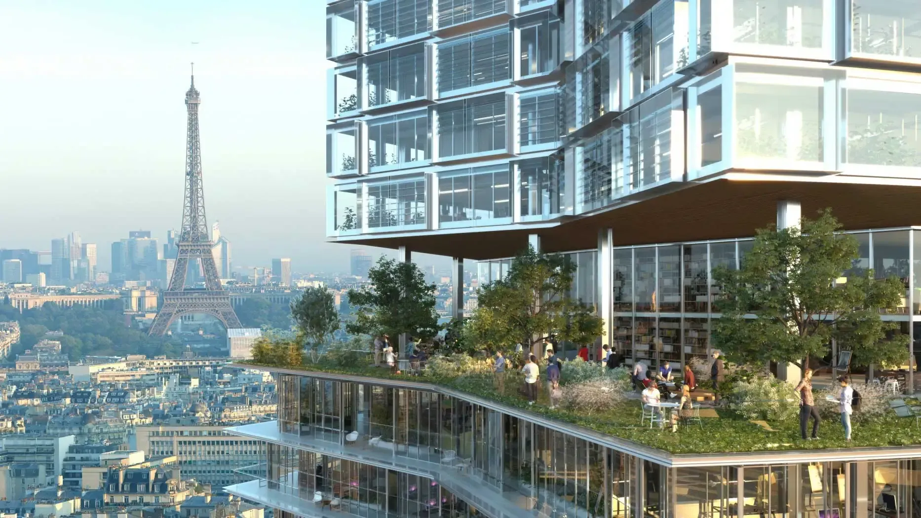 Photographie concept de la nouvelle tour Montparnasse 2024 à Paris