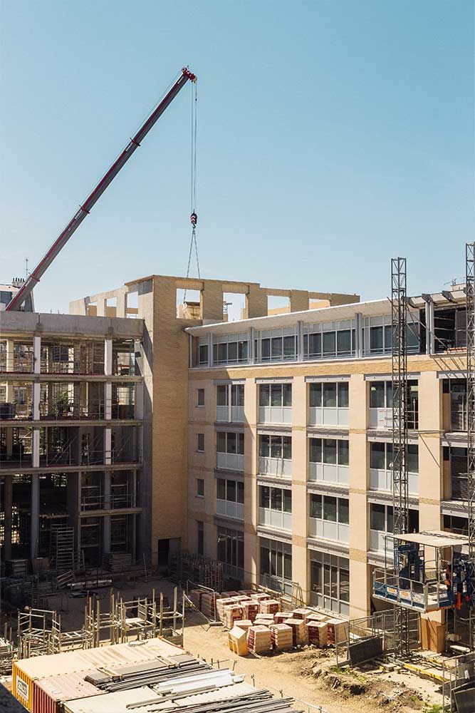 Photographie du chantier du Carré Vert à Levallois Perret