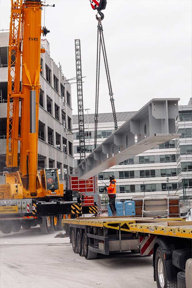 Photographie du chantier de l'Extension Dassault à Velizy