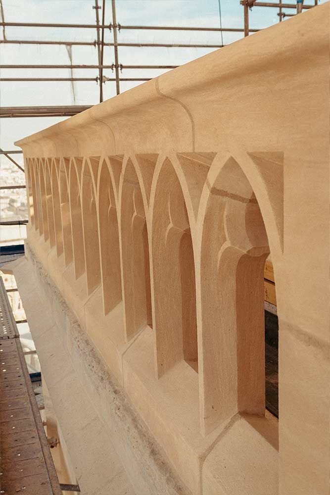 Photographie du chantier de l'Eglise Saint Gervais à Paris