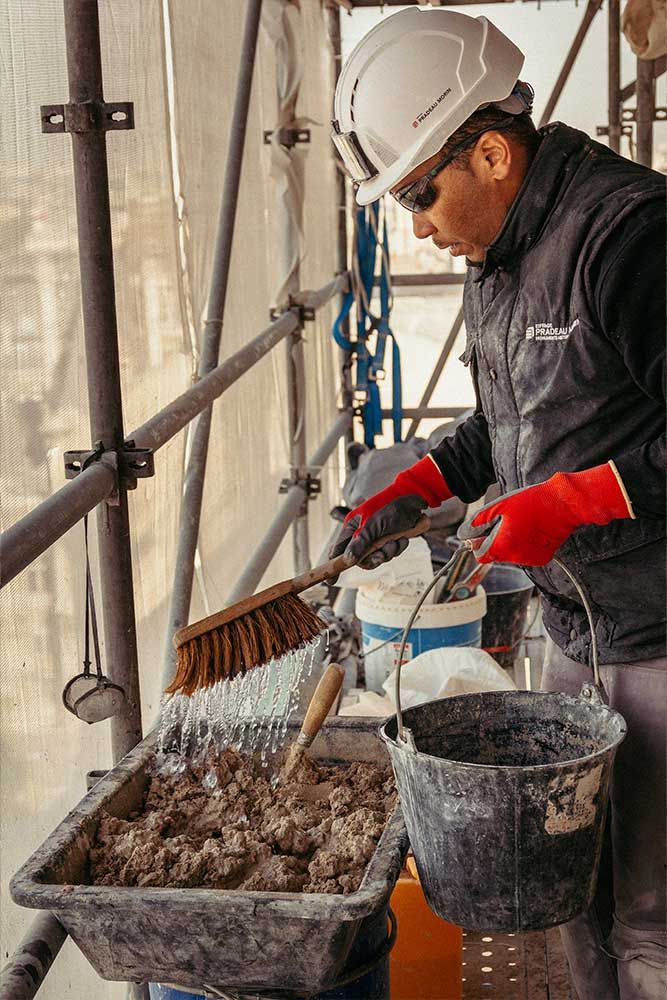 Photographie du chantier de l'Eglise Saint Gervais à Paris