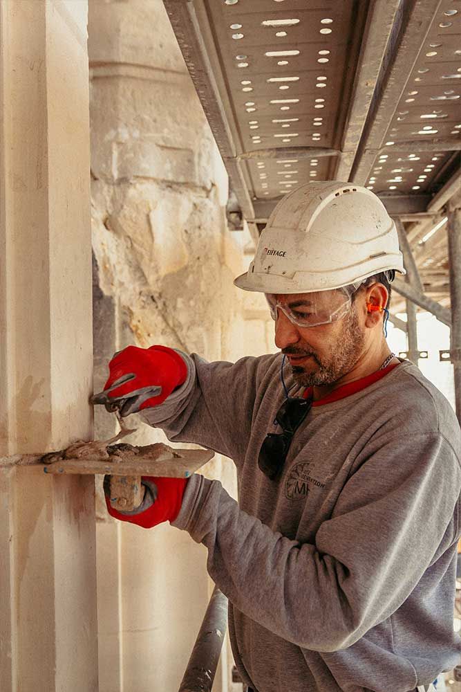 Photographie du chantier de l'Eglise Saint Gervais à Paris