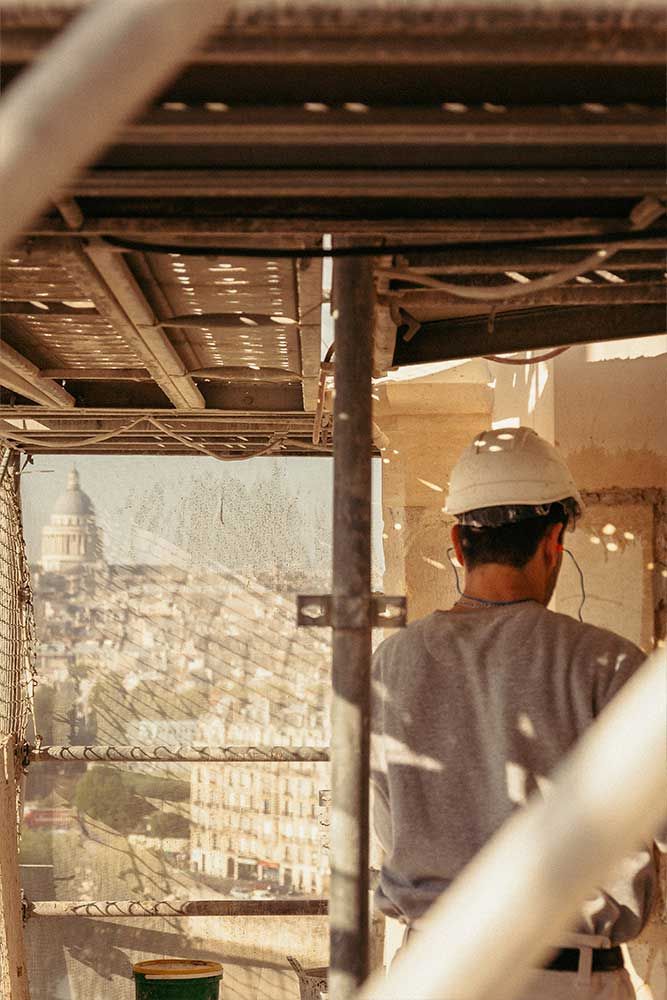 Photographie du chantier de l'Eglise Saint Gervais à Paris