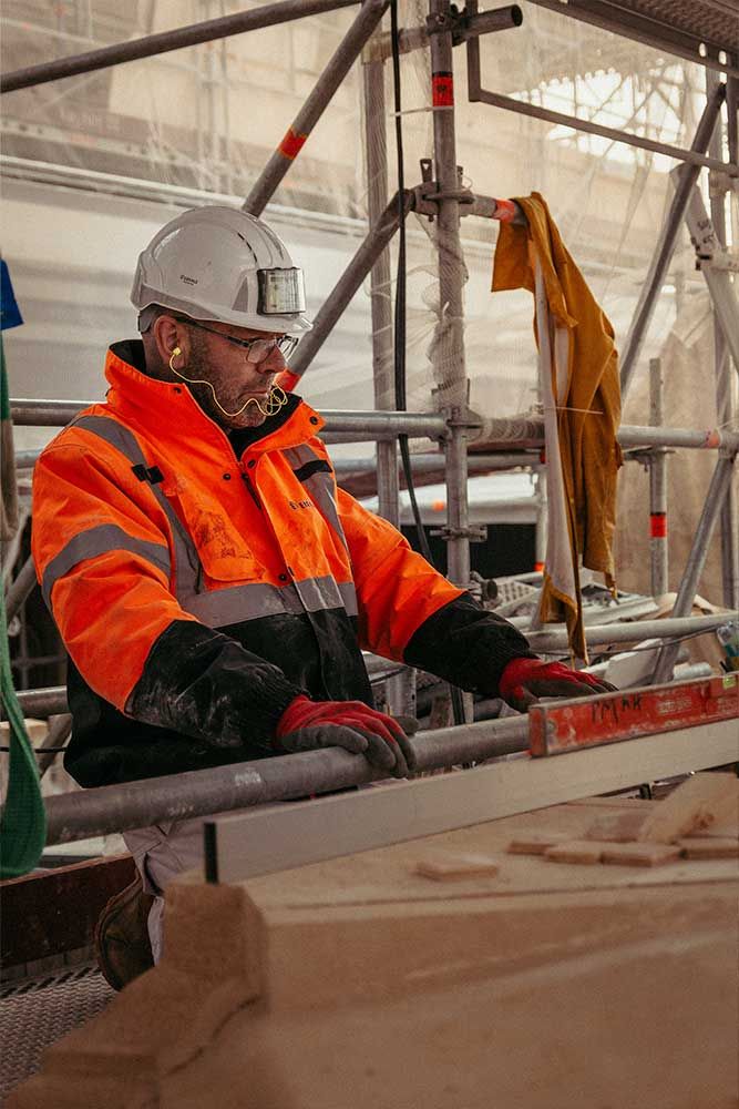 Photographie du chantier de l'Eglise de la Sainte Trinité à Paris