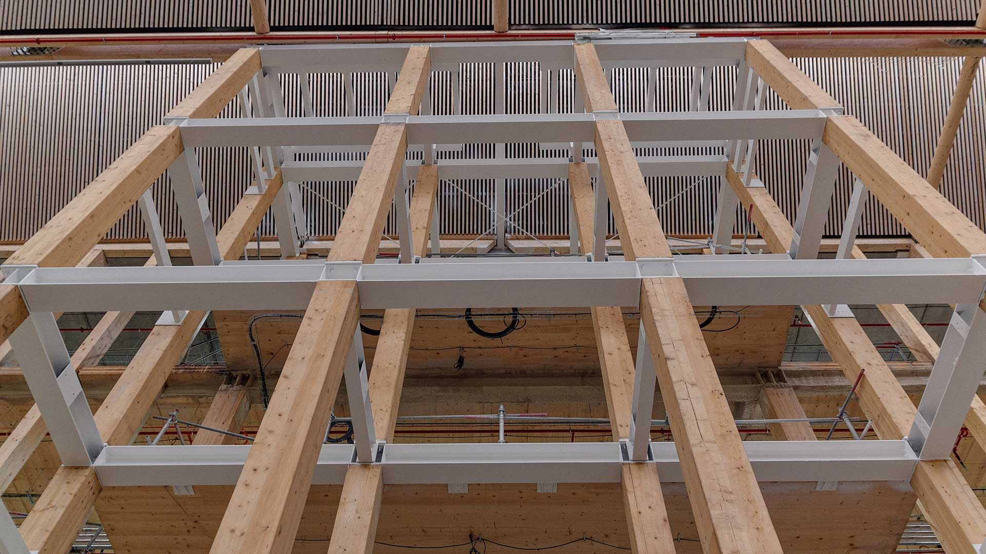 Photographie du chantier du bâtiment In'Cube à Gif-sur-Yvette
