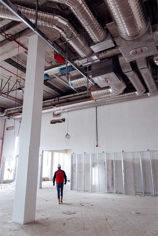 Photographie du chantier du bâtiment In'Cube à Gif-sur-Yvette