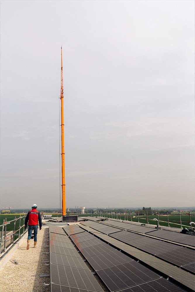 Photographie du chantier du bâtiment In'Cube à Gif-sur-Yvette