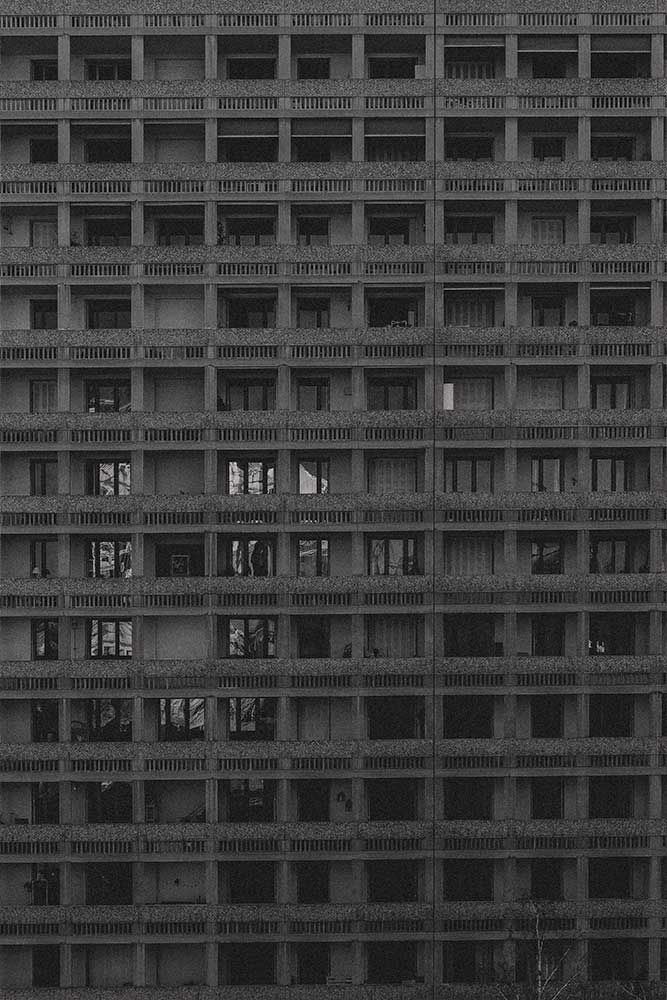 Photographie rapprochée d'un bâtiment à Lyon